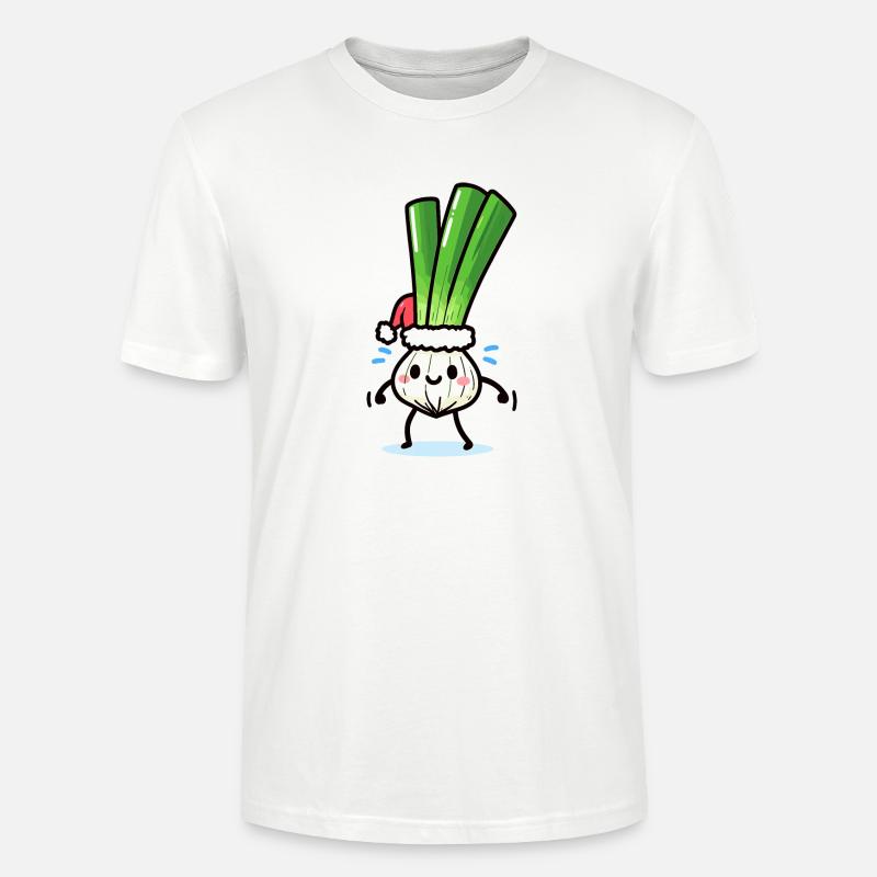 Saint-Nicolas mignon oignon de printemps - T-shirt bio CRAFTER Stanley Stella Unisexe - blanc