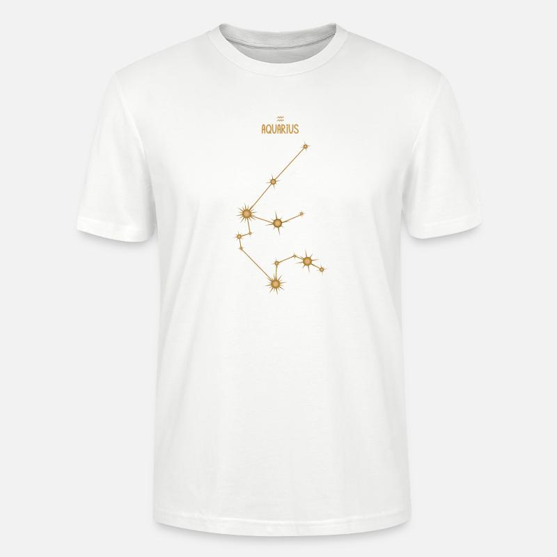 Wassermann Sternzeichen Sternbild Golden - Stanley/Stella Unisex Bio-T-Shirt CRAFTER - Weiß
