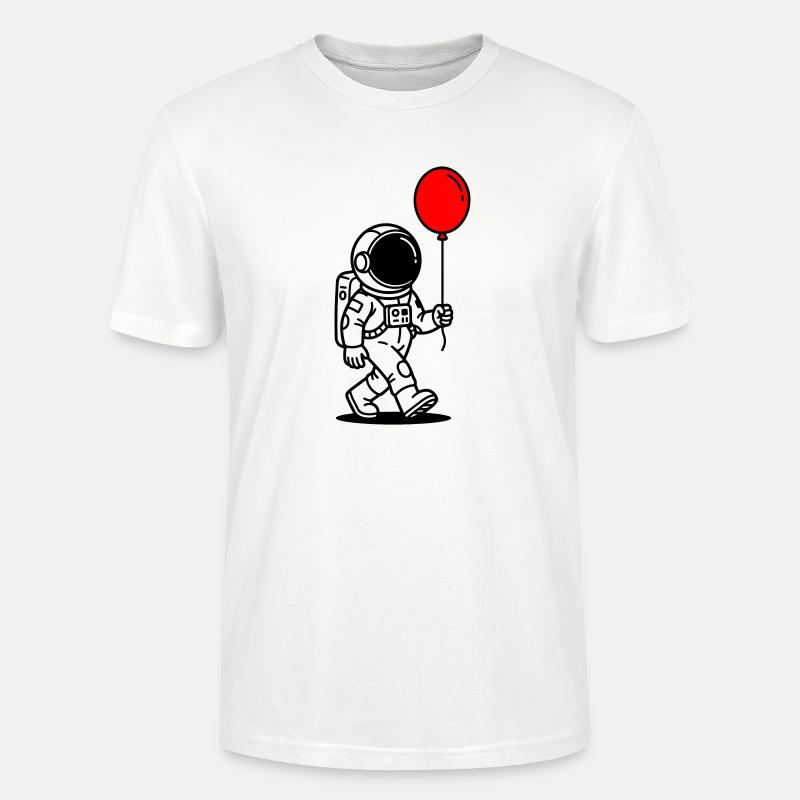 Astronaute avec ballon - T-shirt bio CRAFTER Stanley Stella Unisexe - blanc