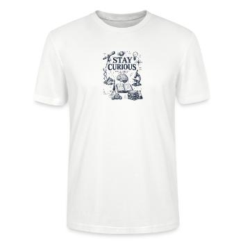 Neugierige Überreste: Wissenschaftliche Kritzeleien - Stanley/Stella Unisex Bio-T-Shirt CRAFTER - Weiß - Vorne - Alina (178cm) & Michal (187cm)
