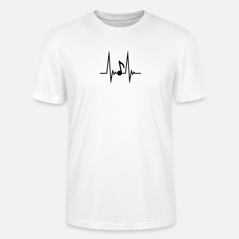 Music Note Pulse - Stanley/Stella Unisex Bio-T-Shirt CRAFTER - Weiß