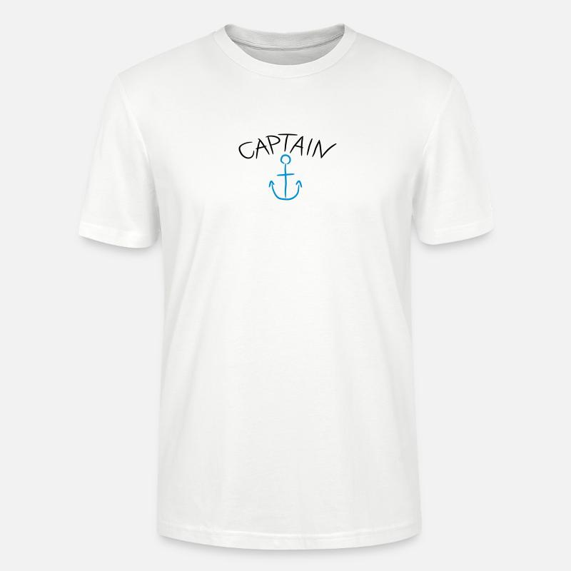 Capitaine ancre Comic Logo - T-shirt bio CRAFTER Stanley Stella Unisexe - blanc