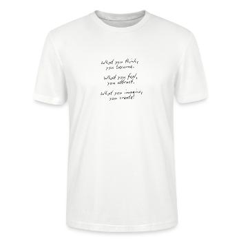 et manifestation – Design inspirant - T-shirt bio CRAFTER Stanley Stella Unisexe - blanc - Devant - Alina (178cm) & Michal (187cm)