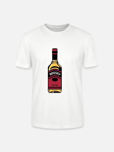 Whiskey bottle - Stanley/Stella CRAFTER Unisex Organic T-Shirt - white