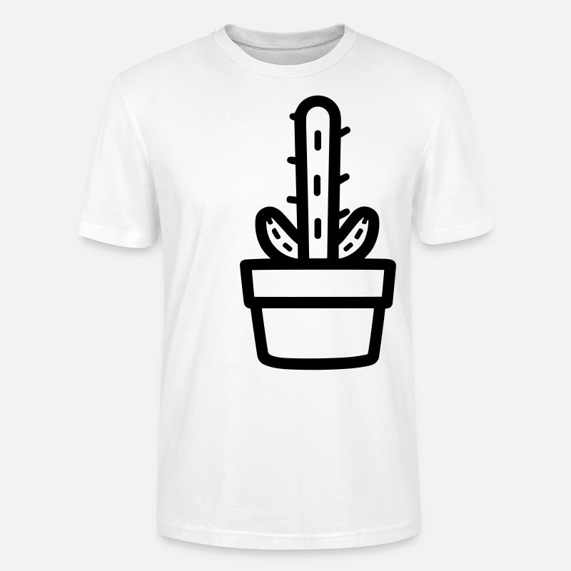 Kaktus - Stanley/Stella Unisex Bio-T-Shirt CRAFTER - Weiß