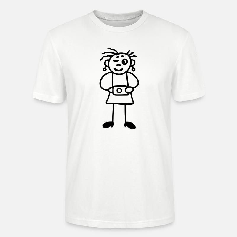 Fotografin mit Kamera - Stanley/Stella Unisex Bio-T-Shirt CRAFTER - Weiß