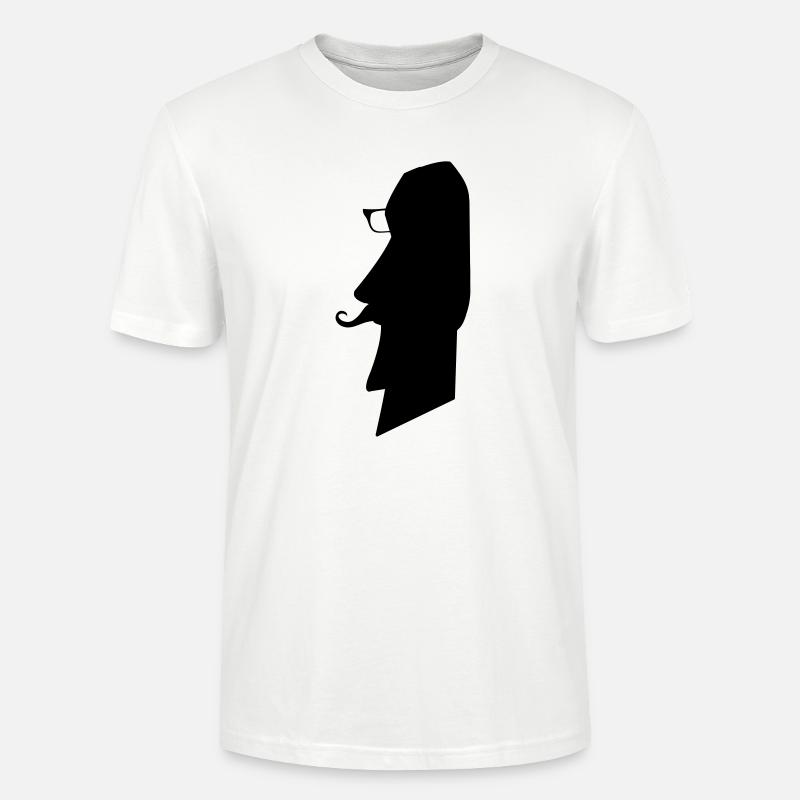 moai_hipster_02 - Stanley/Stella Unisex Bio-T-Shirt CRAFTER - Weiß