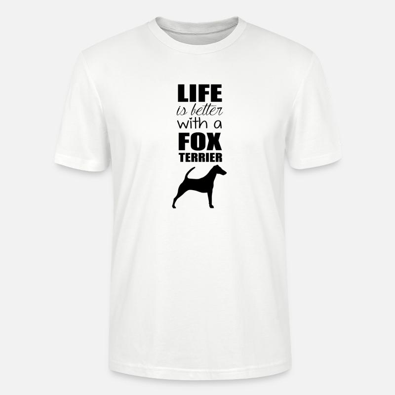 FOXTERRIER BLACK - Stanley/Stella Unisex Bio-T-Shirt CRAFTER - Weiß
