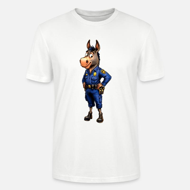 Polizei Esel - Stanley/Stella Unisex Bio-T-Shirt CRAFTER - Weiß