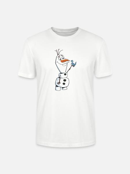 Frozen Schneemann Olaf Mit Slamander - Stanley/Stella Unisex Bio-T-Shirt CRAFTER - Weiß