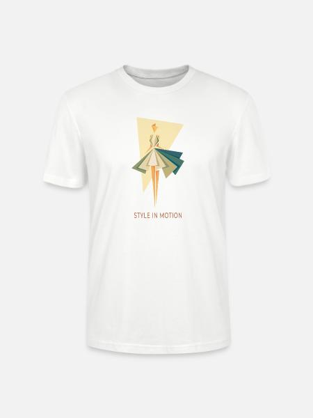 Style In Motion – Abstrakte Mode Illustration - Stanley/Stella Unisex Bio-T-Shirt CRAFTER - Weiß