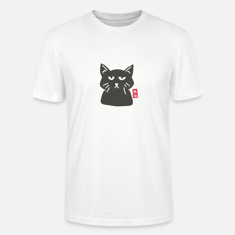 Blasierte Katze - Stanley/Stella Unisex Bio-T-Shirt CRAFTER - Weiß