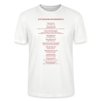 Et Kölsche Grundgesetz - Et Kölsche Grundgesetz - Stanley/Stella Unisex Bio-T-Shirt CRAFTER - Weiß - Vorne - Alina (178cm) & Michal (187cm)