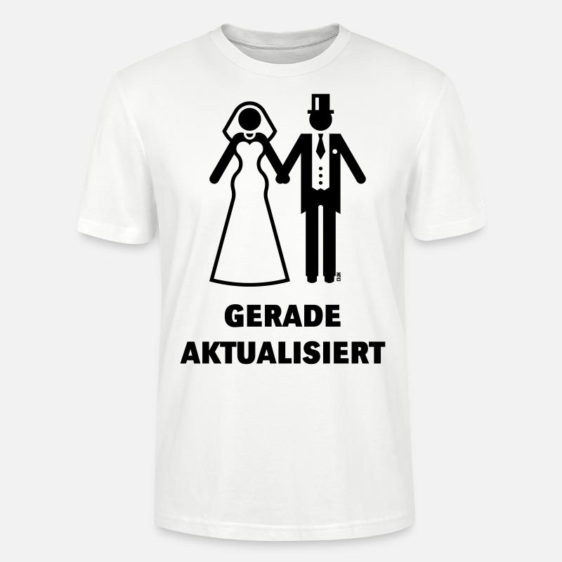 Gerade Aktualisiert (Nerd Flitterwochen Hochzeit) - Stanley/Stella Unisex Bio-T-Shirt CRAFTER - Weiß