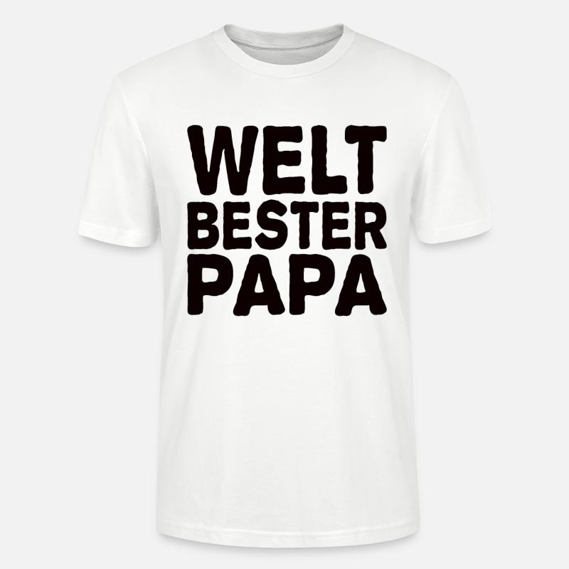 Weltbester Papa - Stanley/Stella Unisex Bio-T-Shirt CRAFTER - Weiß