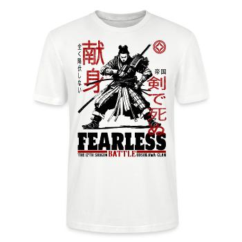 Furchtloser Krieger - Stanley/Stella Unisex Bio-T-Shirt CRAFTER - Weiß - Vorne - Alina (178cm) & Michal (187cm)