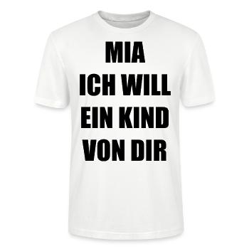 Mia Ich Will Ein Kind Von Dir - Stanley/Stella Unisex Bio-T-Shirt CRAFTER - Weiß - Vorne - Alina (178cm) & Michal (187cm)