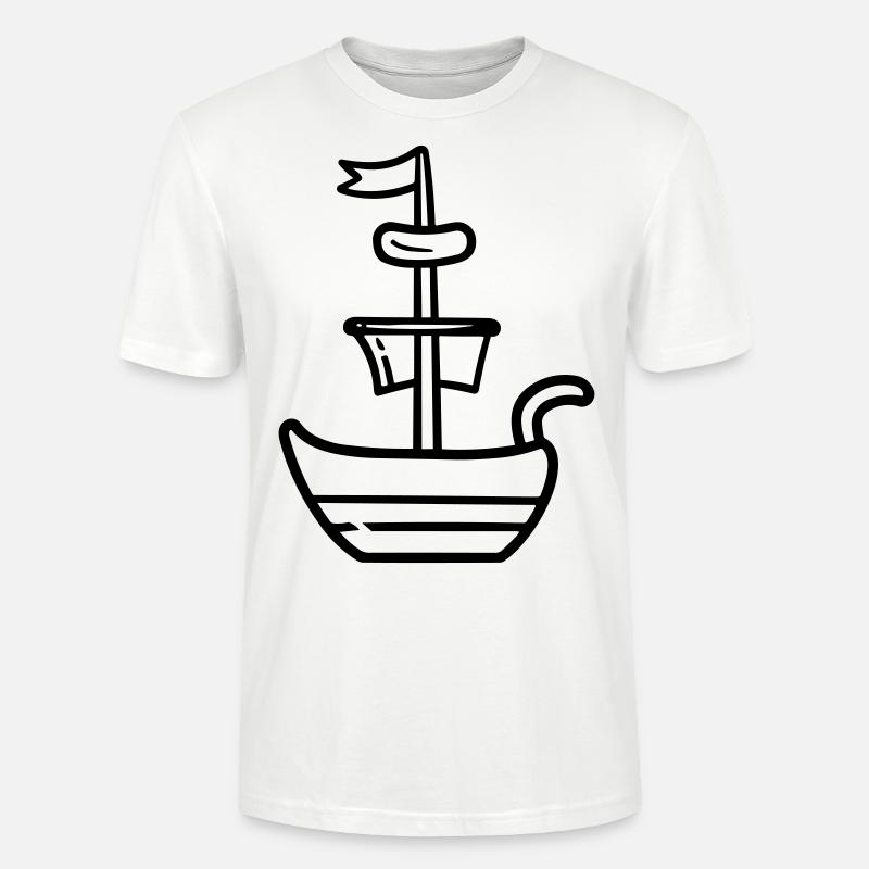 Piratenschiff - Stanley/Stella Unisex Bio-T-Shirt CRAFTER - Weiß