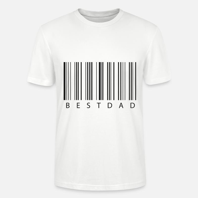 Bestdad Barcode - bester Papa - Stanley/Stella Unisex Bio-T-Shirt CRAFTER - Weiß