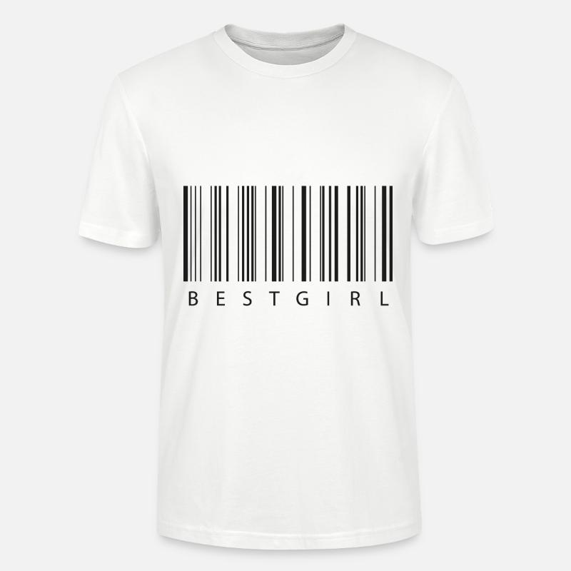 Bestgirl Barcode - beste Freundin - Stanley/Stella Unisex Bio-T-Shirt CRAFTER - Weiß
