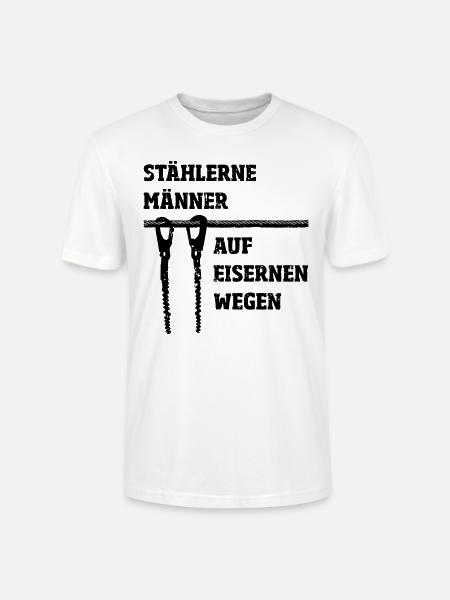 Klettersteig für harte Männer - Stanley/Stella Unisex Bio-T-Shirt CRAFTER - Weiß