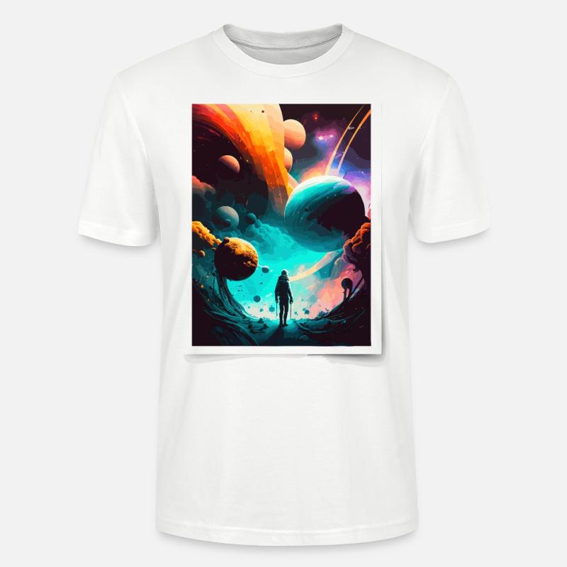 Kosmische Reise - Stanley/Stella Unisex Bio-T-Shirt CRAFTER - Weiß