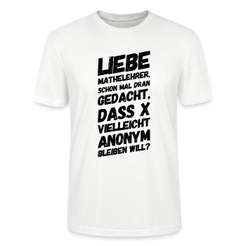 Lustige Sprüche Mathe Mathelehrer x - Stanley/Stella Unisex Bio-T-Shirt CRAFTER - Weiß - Vorne - Alina (178cm) & Michal (187cm)