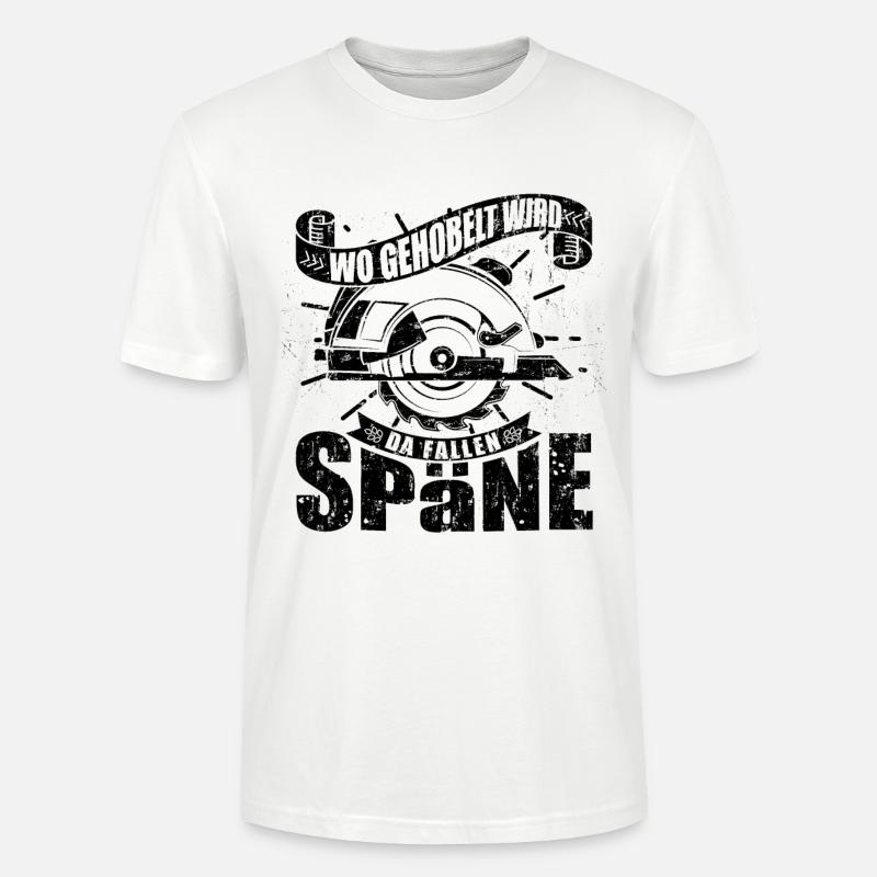 Wo gehobelt wird fallen Späne - Stanley/Stella Unisex Bio-T-Shirt CRAFTER - Weiß