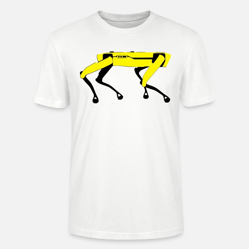 Roboter Spot Boston Dynamics Black Mirror Hund Dog - Stanley/Stella Unisex Bio-T-Shirt CRAFTER - Weiß