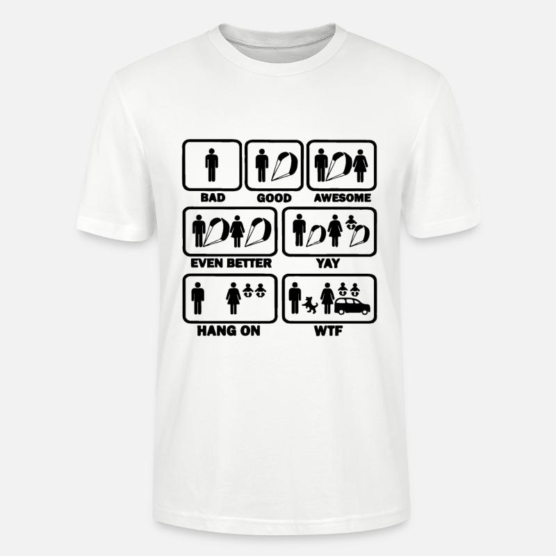 cadeau de surf cerf-volant - T-shirt bio CRAFTER Stanley Stella Unisexe - blanc