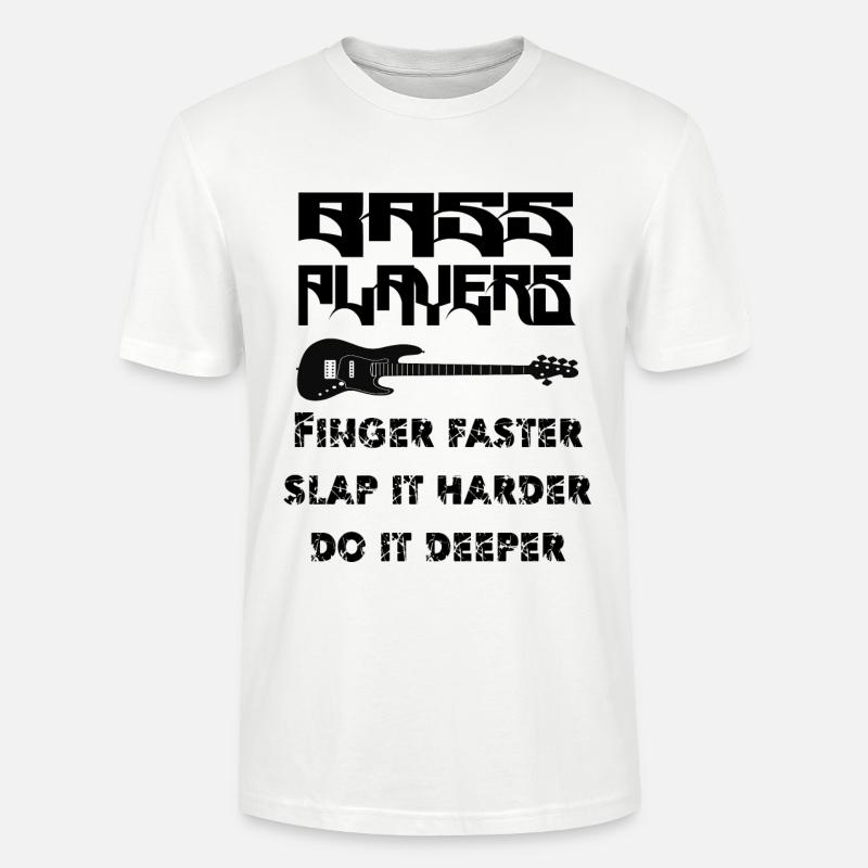 Cadeau de guitare guitariste basse - T-shirt bio CRAFTER Stanley Stella Unisexe - blanc