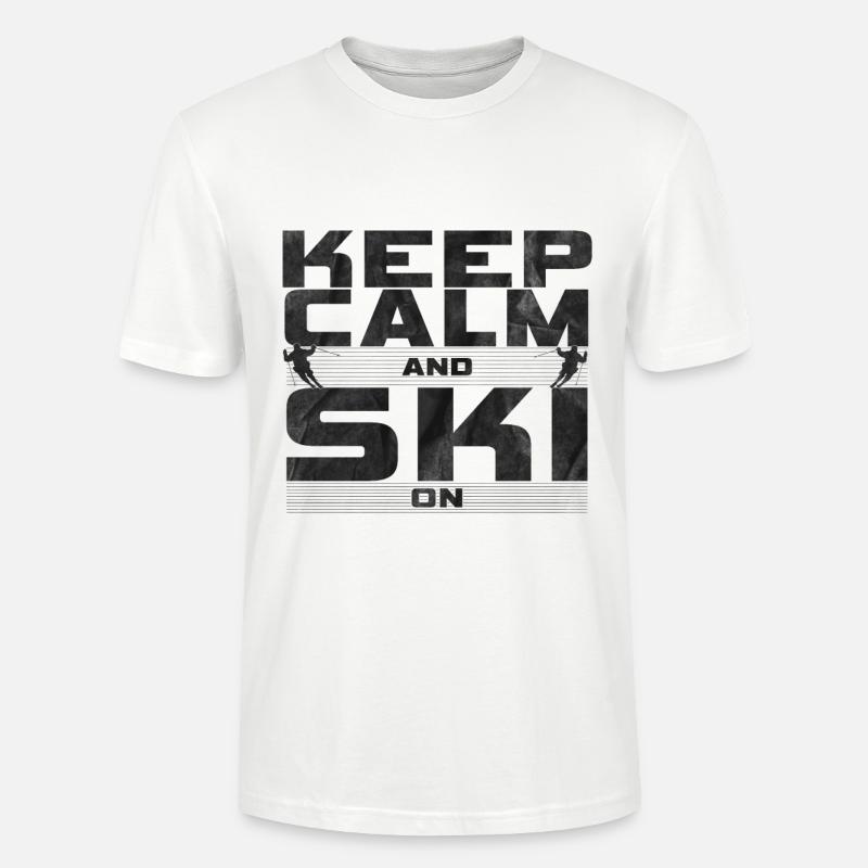 Keep Calm and Ski on - Stanley/Stella Unisex Bio-T-Shirt CRAFTER - Weiß