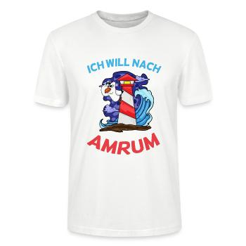 Amrum Nordsee - Stanley/Stella Unisex Bio-T-Shirt CRAFTER - Weiß - Vorne - Alina (178cm) & Michal (187cm)