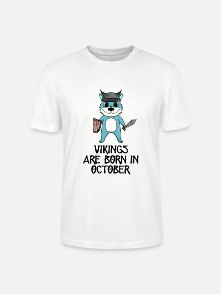 Mois de naissance mois d’octobre cadeau - T-shirt bio CRAFTER Stanley Stella Unisexe - blanc