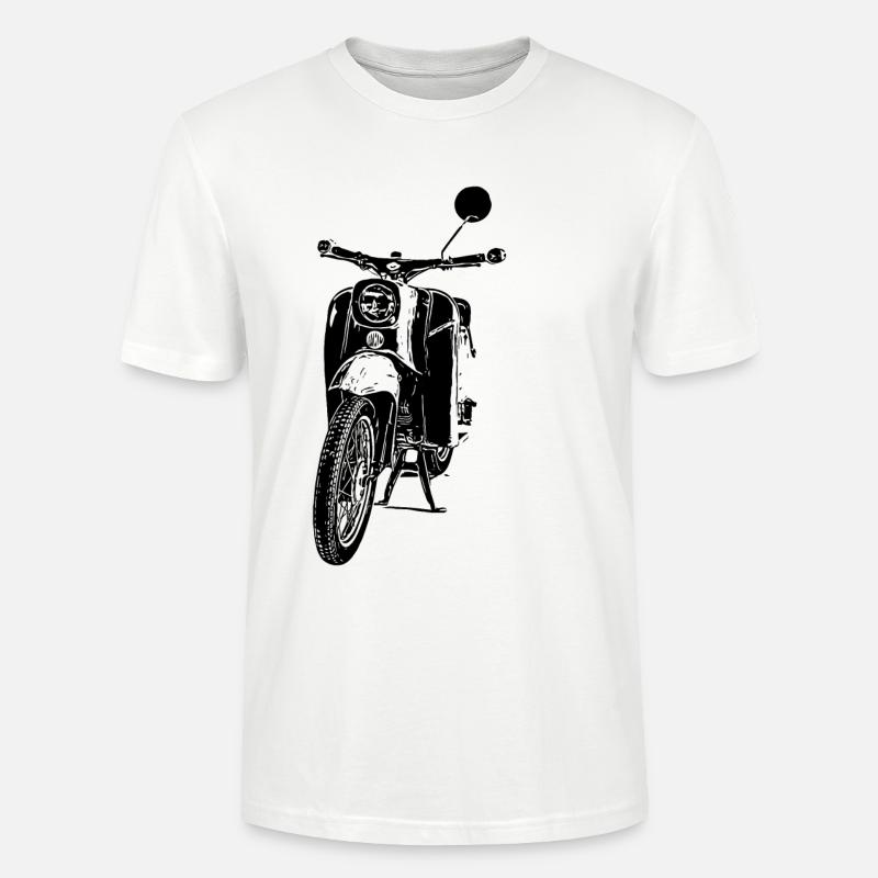 Schwalbe Moped - Stanley/Stella Unisex Bio-T-Shirt CRAFTER - Weiß