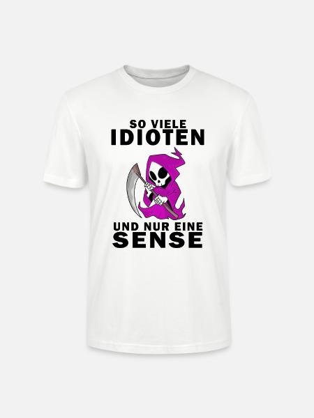 Sensenmann Damen Sarkastisch Provokation - Stanley/Stella Unisex Bio-T-Shirt CRAFTER - Weiß