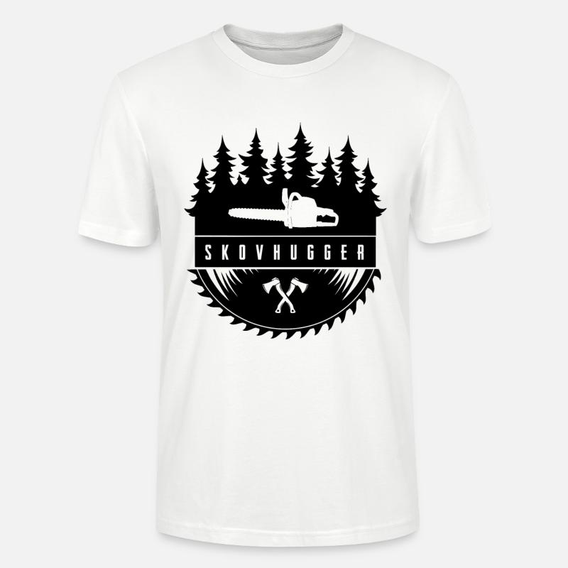 Bûcheron - T-shirt bio CRAFTER Stanley Stella Unisexe - blanc