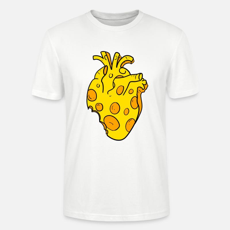 Käse Herz - Stanley/Stella Unisex Bio-T-Shirt CRAFTER - Weiß