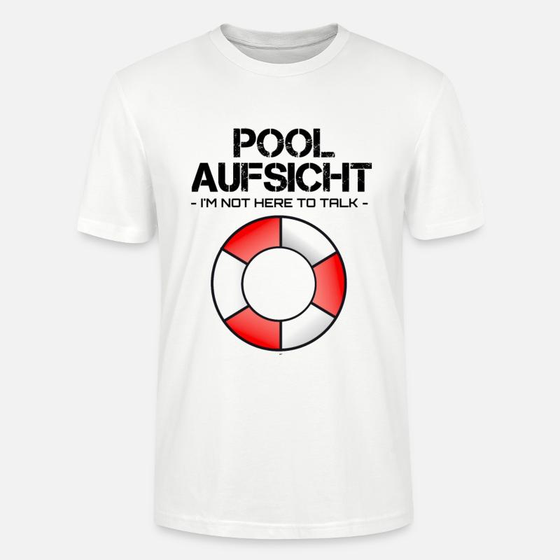 Pool Aufsicht mit Rettungsring - Stanley/Stella Unisex Bio-T-Shirt CRAFTER - Weiß