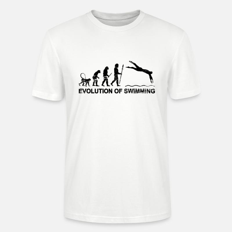 Schwimmer Evolution - Stanley/Stella Unisex Bio-T-Shirt CRAFTER - Weiß