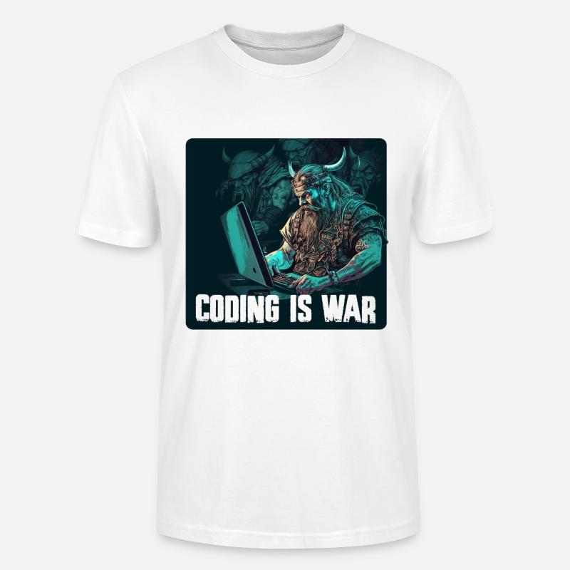 Programmation Vikings - T-shirt bio CRAFTER Stanley Stella Unisexe - blanc