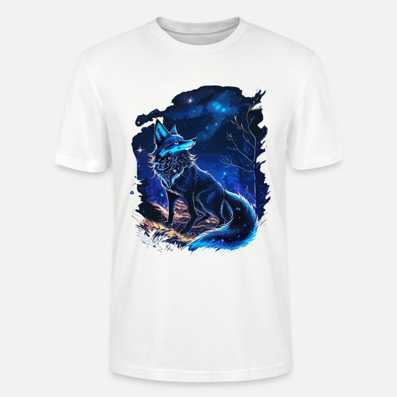 Mystischer Fuchs im Wald - Stanley/Stella Unisex Bio-T-Shirt CRAFTER - Weiß