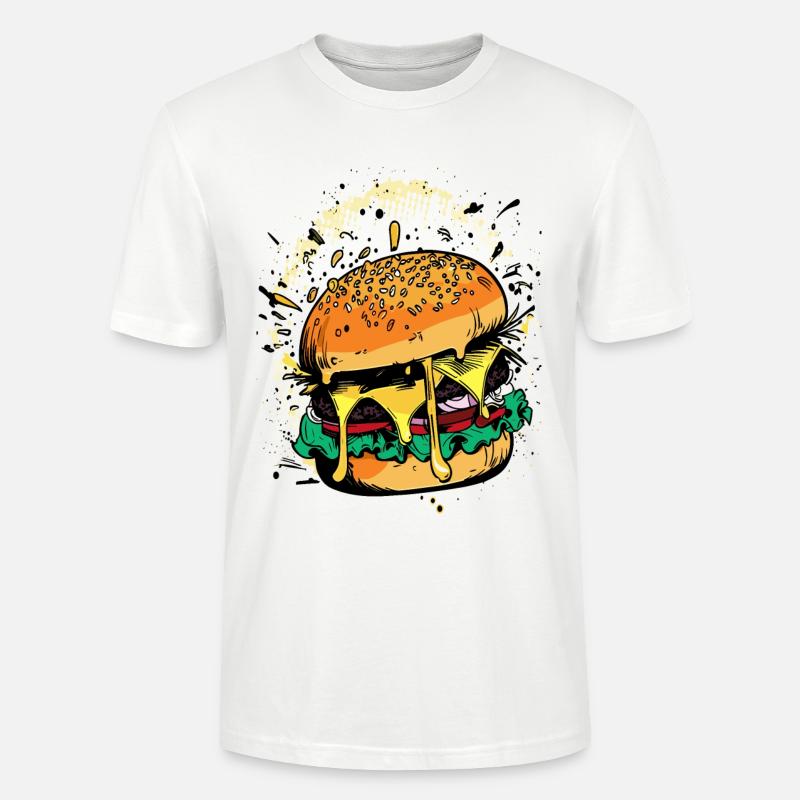 Cheeseburger Comic Burger - Stanley/Stella Unisex Bio-T-Shirt CRAFTER - Weiß