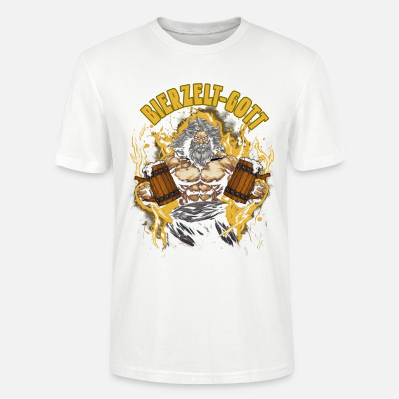 Bierzelt Gott Biertrinker Geschenk - Stanley/Stella Unisex Bio-T-Shirt CRAFTER - Weiß