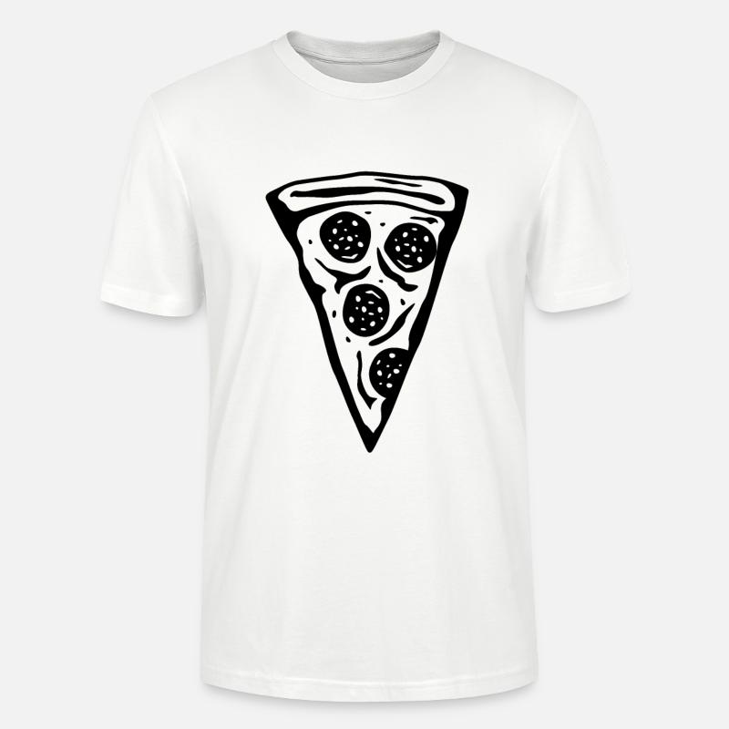 Dessin d’une tranche de pizza - T-shirt bio CRAFTER Stanley Stella Unisexe - blanc