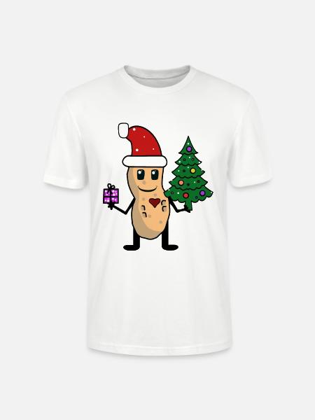 Sinterklaas Pinda Santa Claus Nut Kids - Stanley/Stella Uniseks bio-T-shirt CRAFTER - wit