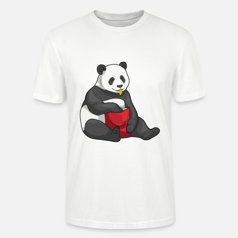 Panda Chips Sac à puces - T-shirt bio CRAFTER Stanley Stella Unisexe - blanc
