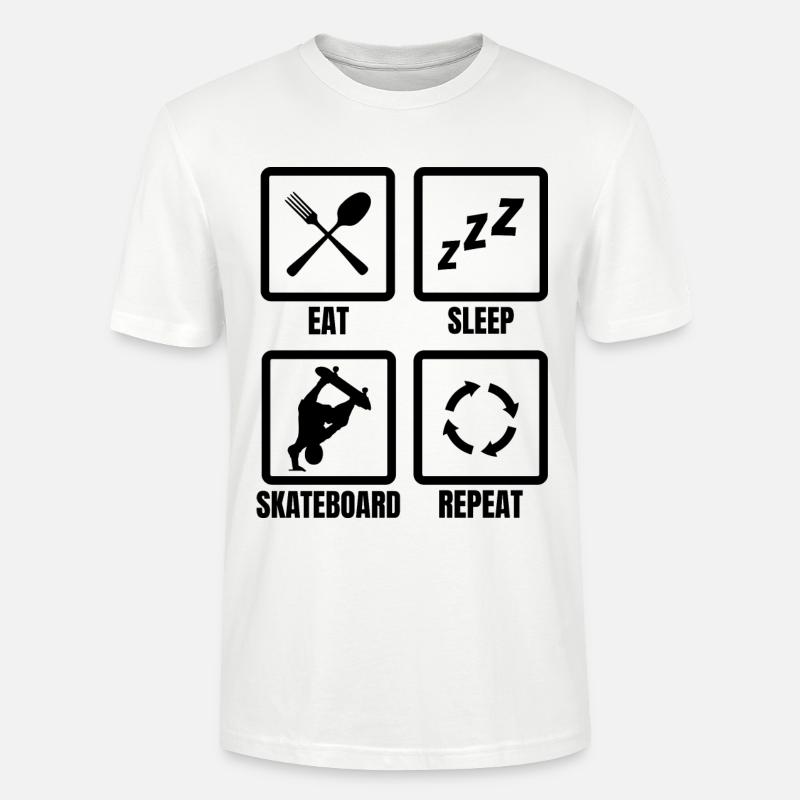 Skateboarding Routine - Stanley/Stella Unisex Bio-T-Shirt CRAFTER - Weiß