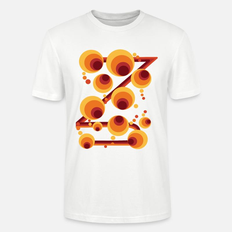 Abstraktes Polka Dot Kreismuster - Stanley/Stella Unisex Bio-T-Shirt CRAFTER - Weiß