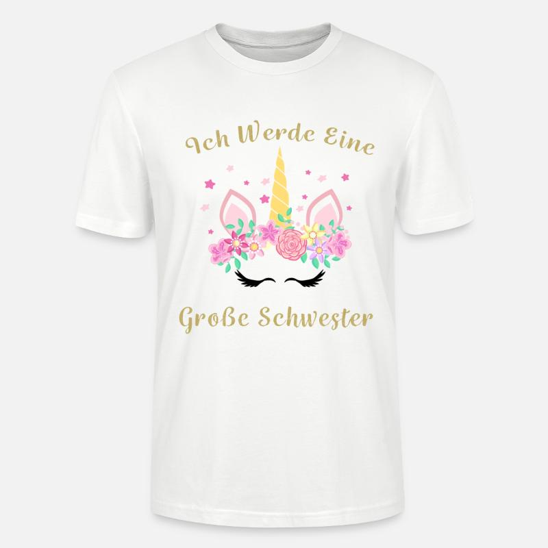 Ich werde Große Schwester - Stanley/Stella Unisex Bio-T-Shirt CRAFTER - Weiß